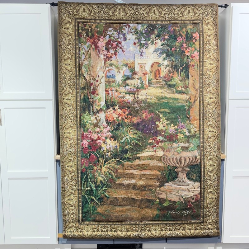 Beautiful  Ancient Garden Tapestry  Size is  4'6"x80"