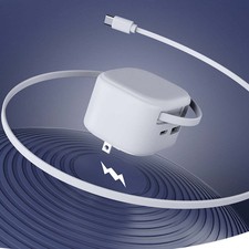Speedy Retractable Cord 3 in 1 Fast Charger For Phones and Tablets.