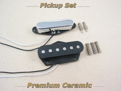 Premium Pickup Set Ceramic for Fender Telecaster, Squire & Tele Style Guitars