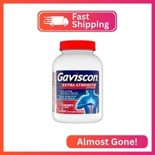 Gaviscon Extra Strength Cherry Chewable Tablet For Fast-Acting Heartburn Relief,