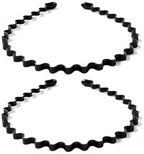 Metal Hair Band Men Headbands Womens Hair bands, Fashion Hair Hoop Wavy Spring C