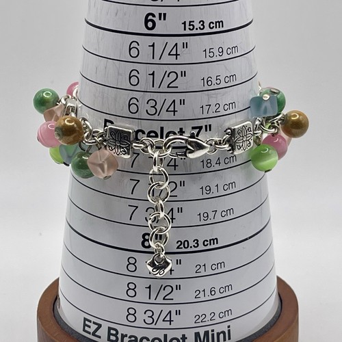 Brighton Mimose Armband Multicolor Pastell Perlen Silber Wirbel 7" nicht mehr produziert - Bild 7 von 9