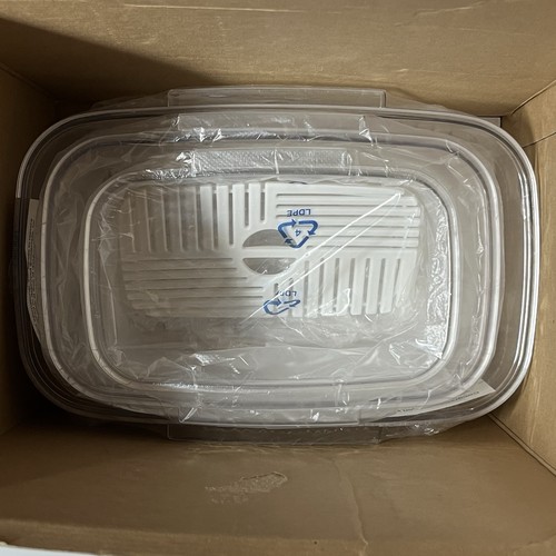 ULTRA-VAC CARICO FOOD STORAGE SYSTEM SET OF 3 VACUUM CONTAINERS W/LIDS SET 003 - Picture 8 of 9