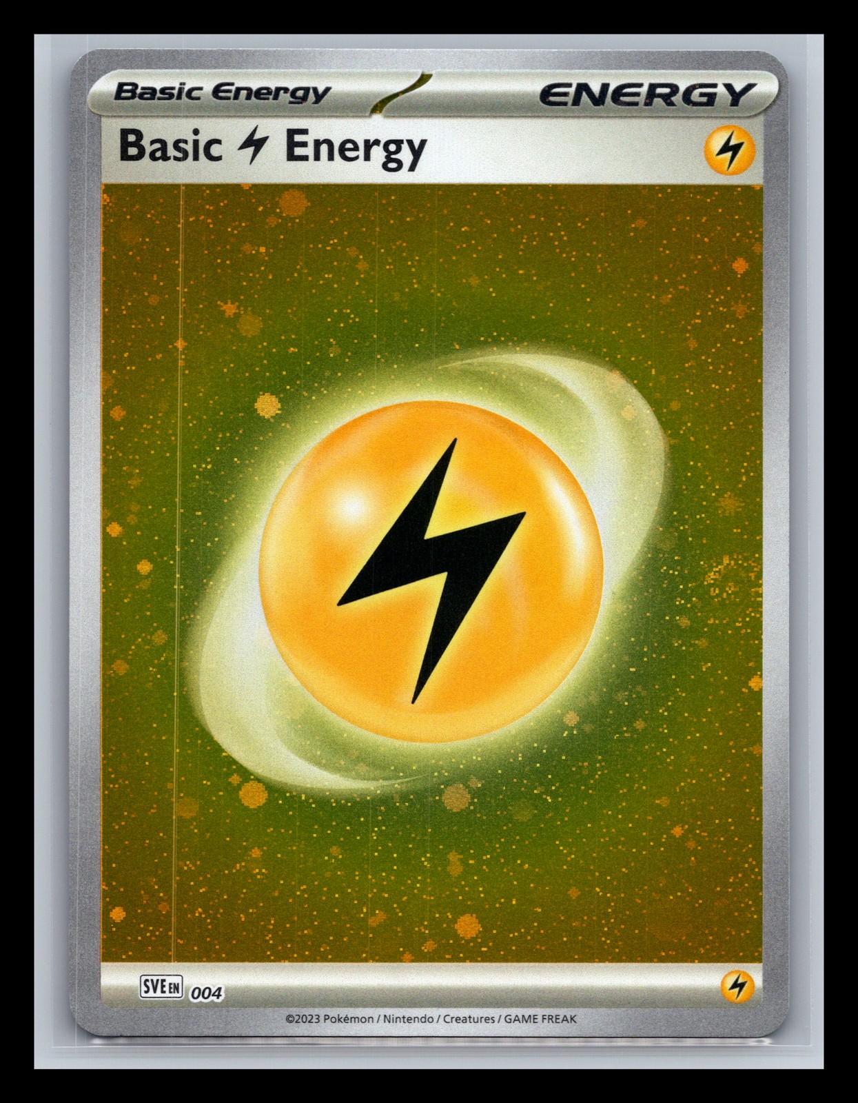 Pokémon TCG Scarlet & Violet Energy Basic Lightning Energy SVE 004 NM Holo
