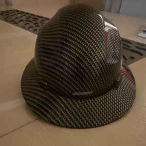 Jackson Full Brim Carbon Fiber Hard Hat Adjustable Fitting Helmet