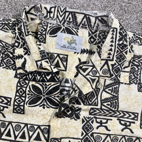Ho Aloha Hawaiian Camp Shirt Mens 2XL Aztec Print Funky Beachcore VSCO Tropical
