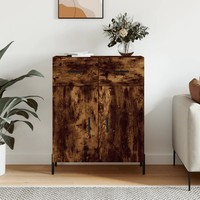 Sideboard RäUchereiche Holzwerkstoff Breite 69,5 Cm Tiefe 34 Cm HöHe 90 Cm