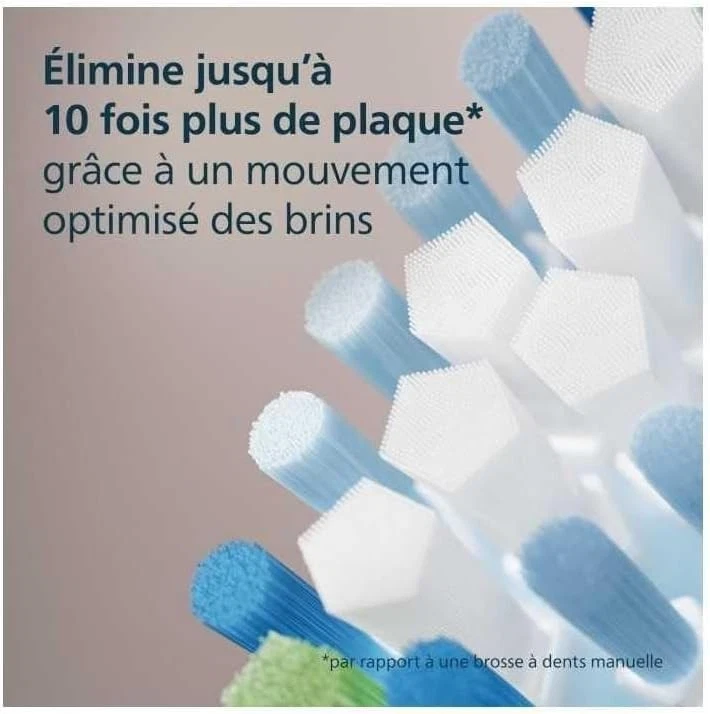 Philips Sonicare C3 Premium Plaque Defence Toothbrush Heads Set4, White, HX9044 - image 3 of 4