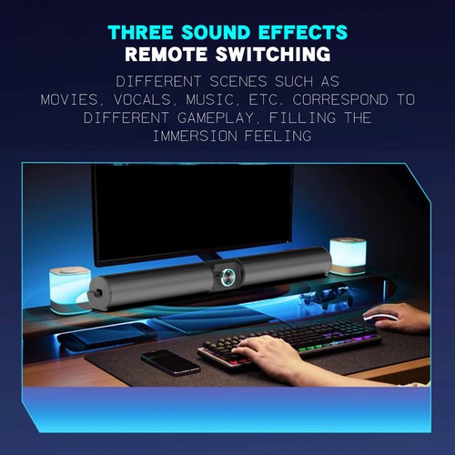 BS-55 Wireless BT Speaker Desktop TV Computer Home Outdoor Gaming Audio UK7 - Picture 9 of 24