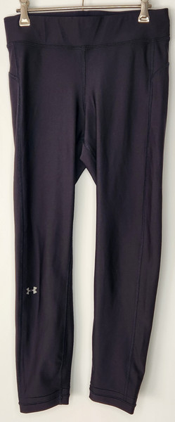 UNDER ARMOUR Black Compression Heat gear 7/8 ankle grazer leggings Sz M Women's