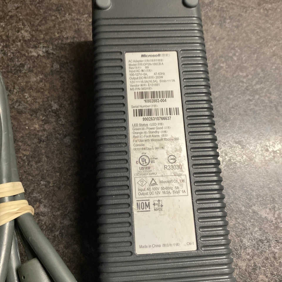 Microsoft Xbox 360 Power Supply AC Adapter Brick Only 203W DPSN-186EB A - Image 2 of 4