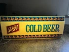 Vintage Schlitz Cold Beer Lighted Beer Sign 22’’ x 9’’ Light Working USA