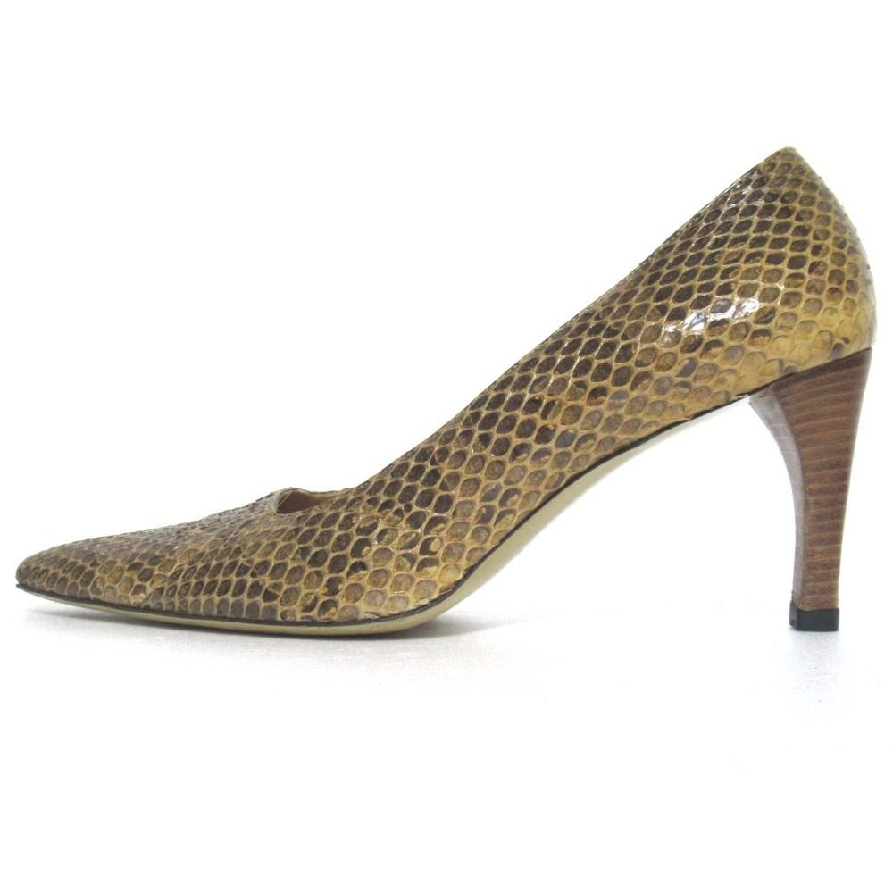 GUCCI Python Leather Heels Pointed Toe EU37/US7 B… - image 2