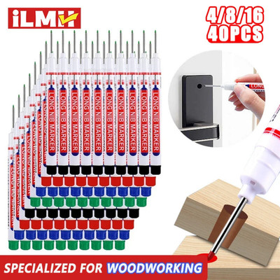 Tieflochmarkierstift 20 mm lange Spitze feine Spitze Metall Holzbearbeitung Markierstift UK