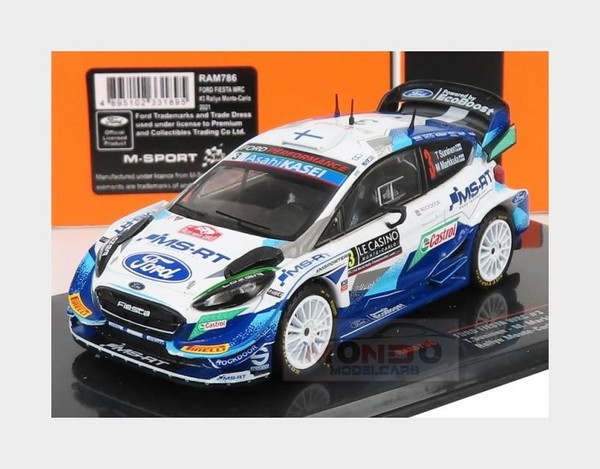 1:43 Ixo Ford Fiesta Wrc #3 Rally Montecarlo 2021 T.Suninen M.Markkula RAM786 Mo-image
