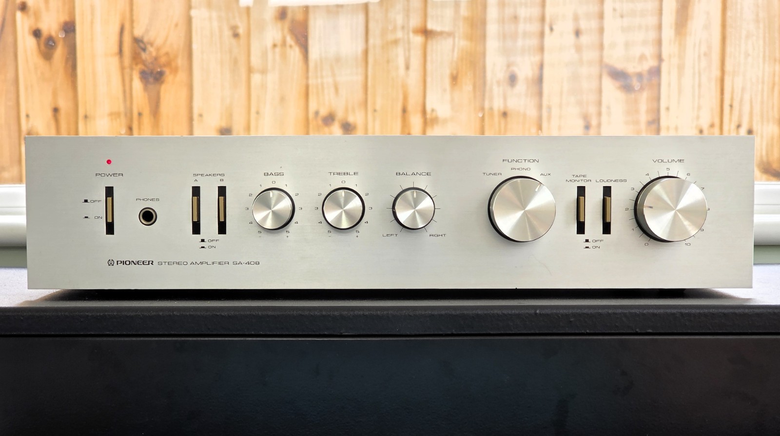 Pioneer SA-408 Vintage Stereo Amplifier Phono Silver Japan 1980s Working