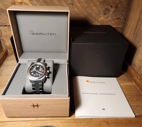 Hamilton Khaki Action Jazzmaster Chronograph 40mm Quartz Black Dial Men’s Watch - Picture 8 of 16