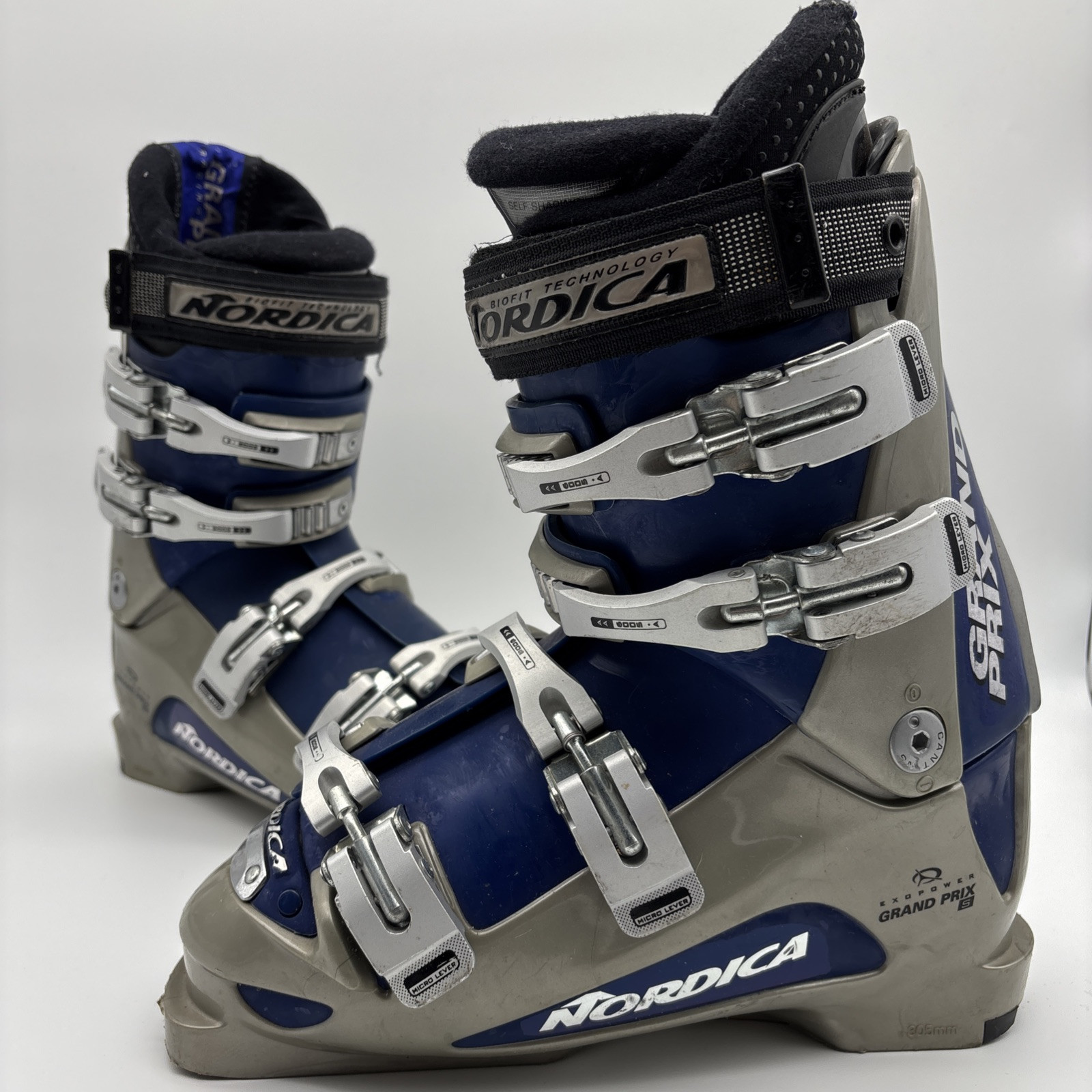 SALOMON Scarponi da sci Nordica Grand Prix Exopower misura Mondo Point 26 blu e grigio 305 mm