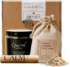 Relaxing Bath Gift Set for Women Ready-To-Gift Spa Gift Set with Calm Essentia