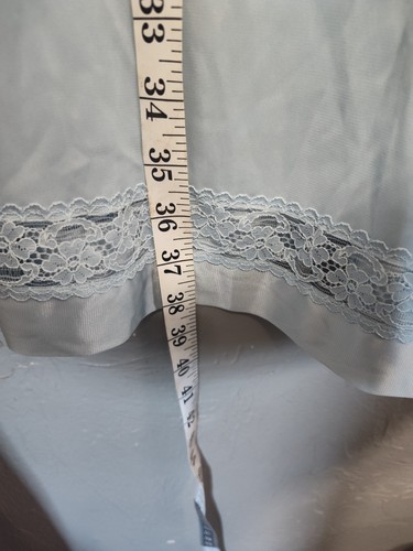 Vintage Vanity Fair Size 34 S Royal Light Blue Nylon Gown & Robe Peignoir Set - Picture 22 of 23