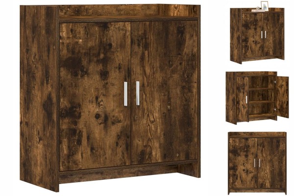 Sideboard Wohnzimmer Anrichte Schrank Lowboard GeräUcherte Eiche 72X36X80 Cm Hol-image