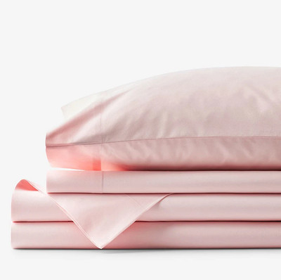 Company Essentials Classic Cool Organic Cotton Percale Solid Bed Sheet Set