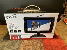 Supersonic 10  Portable LCD TV Model SC-2810, AC/DC Rechargeable, Remote