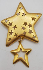 Vintage Star Starburst Brooch Pin Celestial