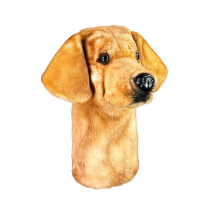 FurEverClone Golden Lab Golf Headcover - Realistic Plush Driver Cover | Golf Gif