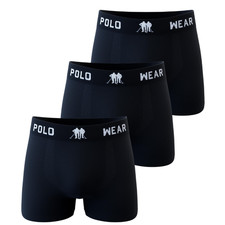 Polo Wear Men's Seamless Boxer Briefs, 3-Pack, Comfortable Elastic Waistband