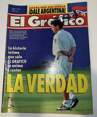 El Grafico Magazine #3900 FIFA WORLD CUP 1994 - MARADONA  Argentina Vs Bulgaria