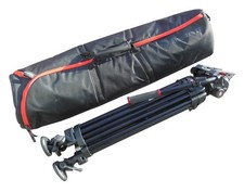 Manfrotto 546B Aluminum 2-Stage Video Tripod w/ 504HD Fluid Head  Travel Bag