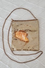 Gold Mesh Metal Shoulder Bag Vintage Chain Strap Purse