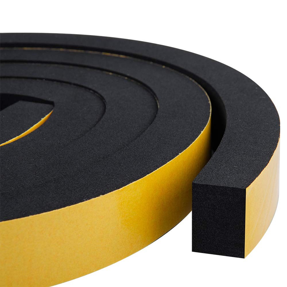 CloudBuyer Weather Stripping Foam 2-Pack, 1 Inch Wide X 1in * 3/4in * 13FT