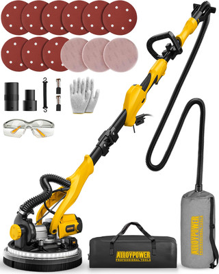 Drywall Sander, 1050W Electric Drywall Disc Sander with Vacuum Dust Collectio...