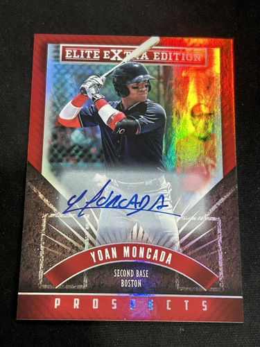 Yoan Moncada 2015 Elite Extra Edition Auto Prospect On Card Rookie Boston
