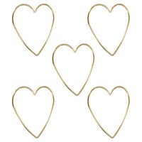 "5 StüCk 4\\\" Herz TraumfäNger Metall Makramee Ringe FüR BlumenkräNze Gold"