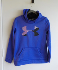 Under Armour Hoodie Sweatshirt Youth Large Purple Pocket 199 
