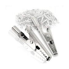 25Pcs 51mm Metal Alligator Clip Spring Clamps test line Crocodile Clip Silver...