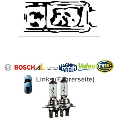 Scheinwerfer links für VW Scirocco III 3 Typ 13 Bj. 08->> Valeo H7+H7 1347645