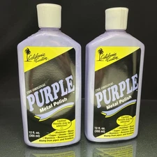 Original Purple Metal Polish California Custom 12oz. Shine & Protect 2 PACK LOT