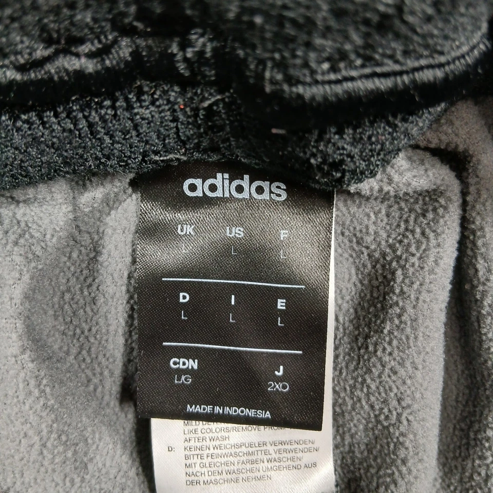 Мужские флисовые спортивные штаны Adidas L серые 3 полоски - Изображение 3 из 4