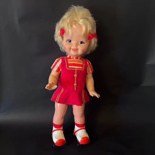 Mattel Baby First Step Doll VTG 1964 Blonde Original Outfit Skates not working
