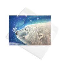 Polar Bear Snowflakes Christmas Card