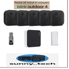 2024 Blink Outdoor 4 (4th Gen) 5 Camera Wireless HD Home Security System Kit NEW