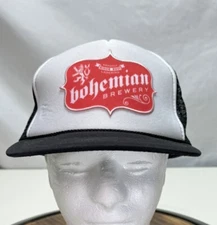 Bohemian Brewery Hat Snap Back Adjustable Mesh Trucker  Red White Black Otto
