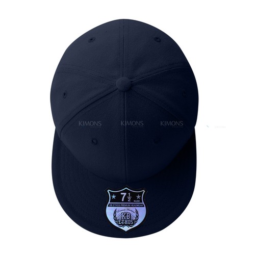 Premium Solid Fitted Baseball Cap Hat Trucker Blank Plain Flat Bill 9 Sizes - Picture 4 of 72