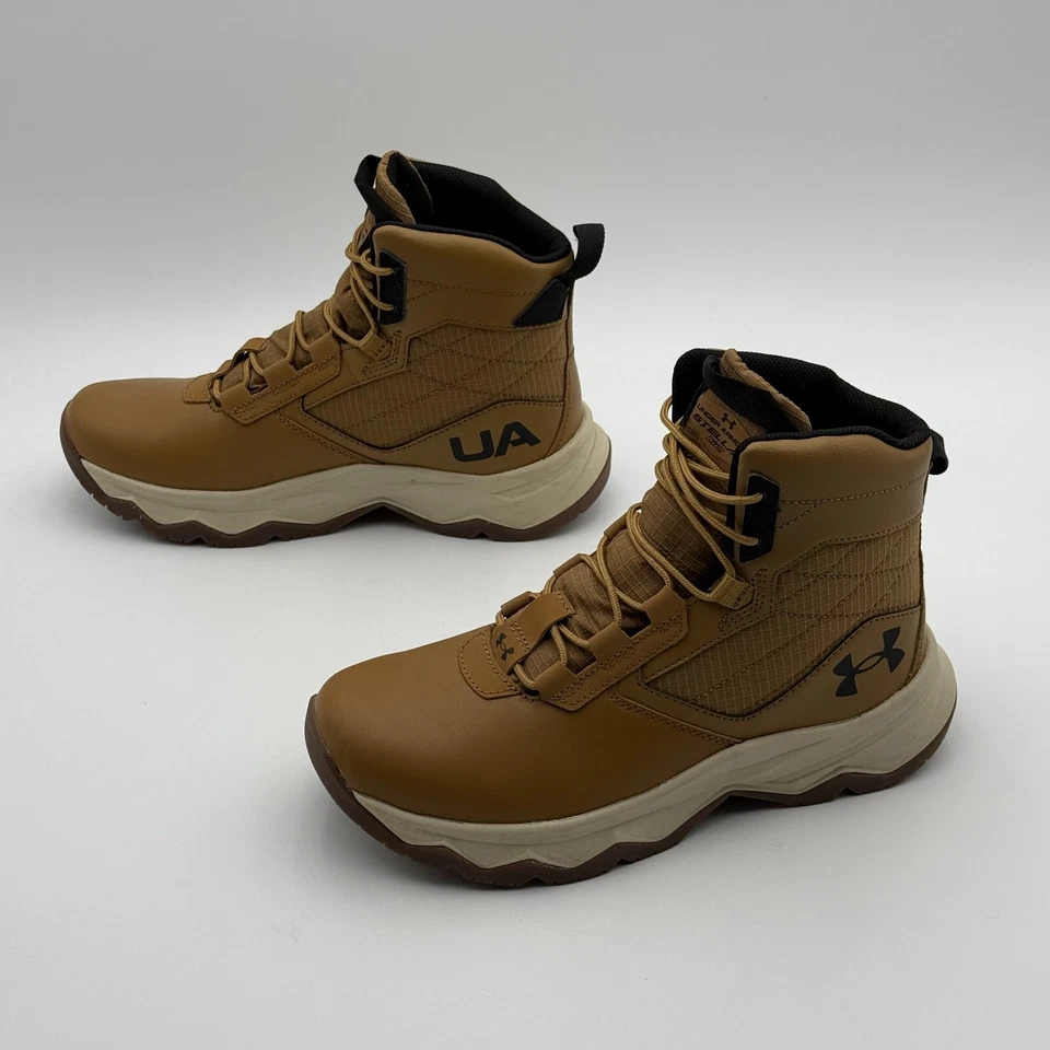 Under Armour Mens Boots Stellar G2 Sz 6 Y Beige Tactical Hiking Casual Duty UA - Image 3 of 4