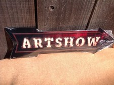 Artshow This Way To Arrow Sign Directional Novelty Metal 17" x 5"