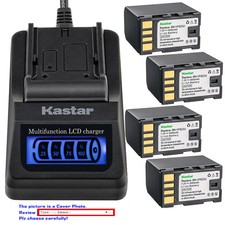 Kastar Battery LCD Quick Charger for JVC BN-VF823 GC-PX10 GZ-MS130B GZ-MS130BEU